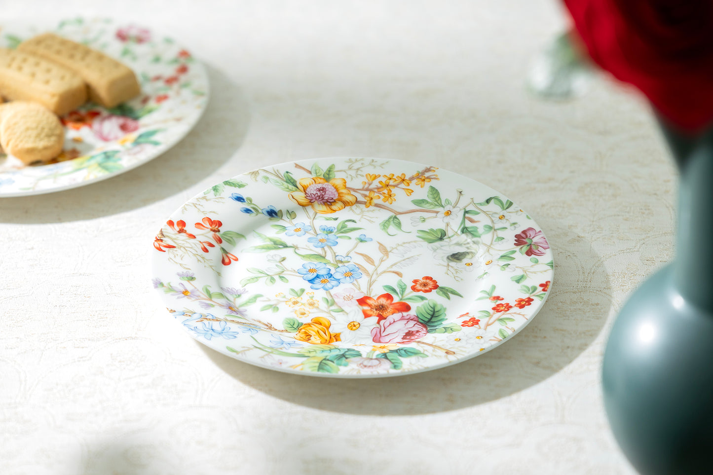Lismore Rose Garden Bone China Dessert Plate