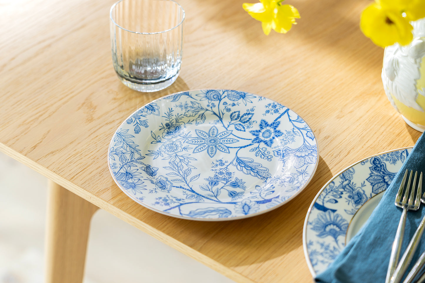 Blue Blossom Fine Porcelain Dessert Plate