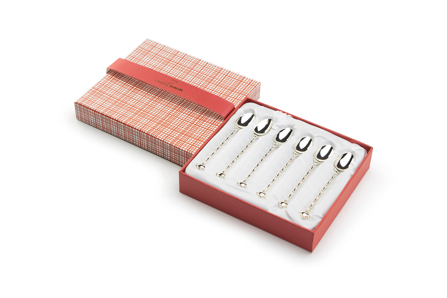 Silver Plated Demi Spoon with Mini Teapot Handle Set of 6