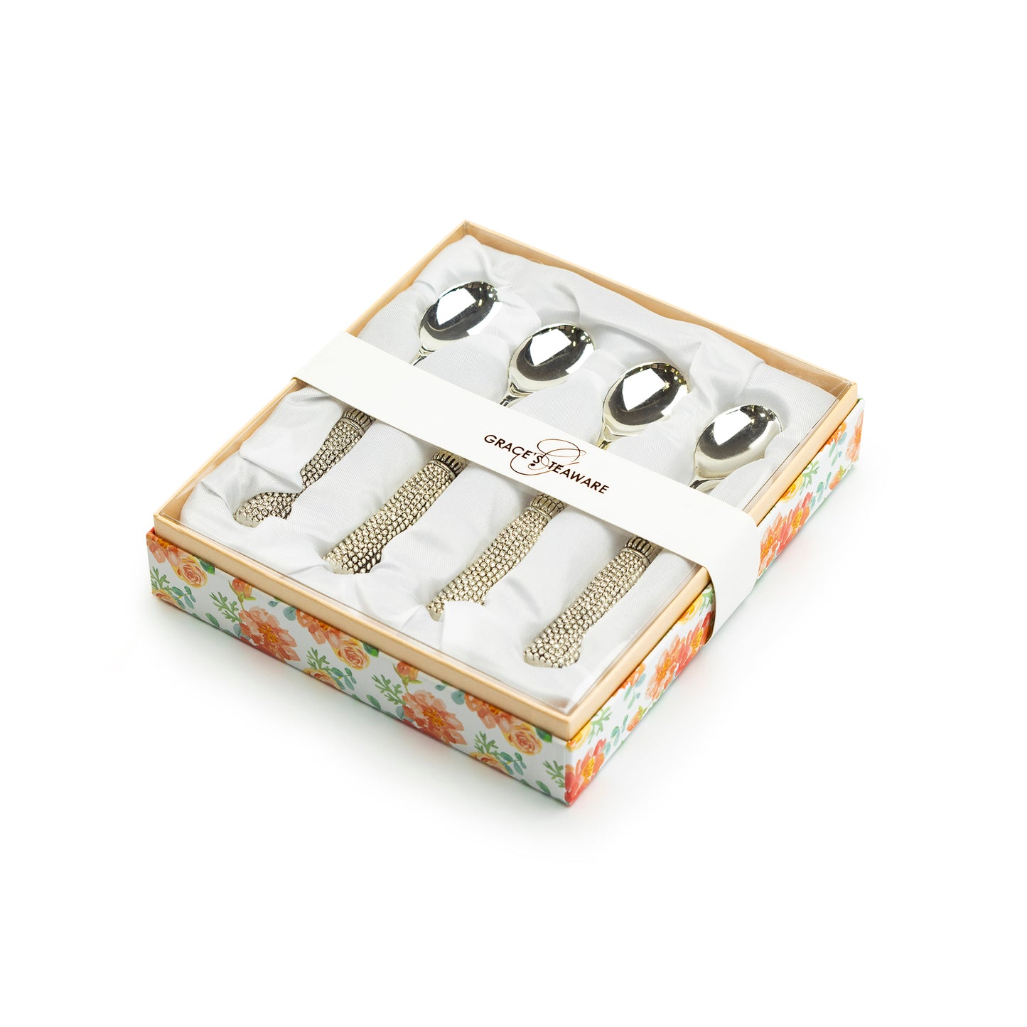 Silver Plated Demi Spoon with Tassel Handle Set of 4