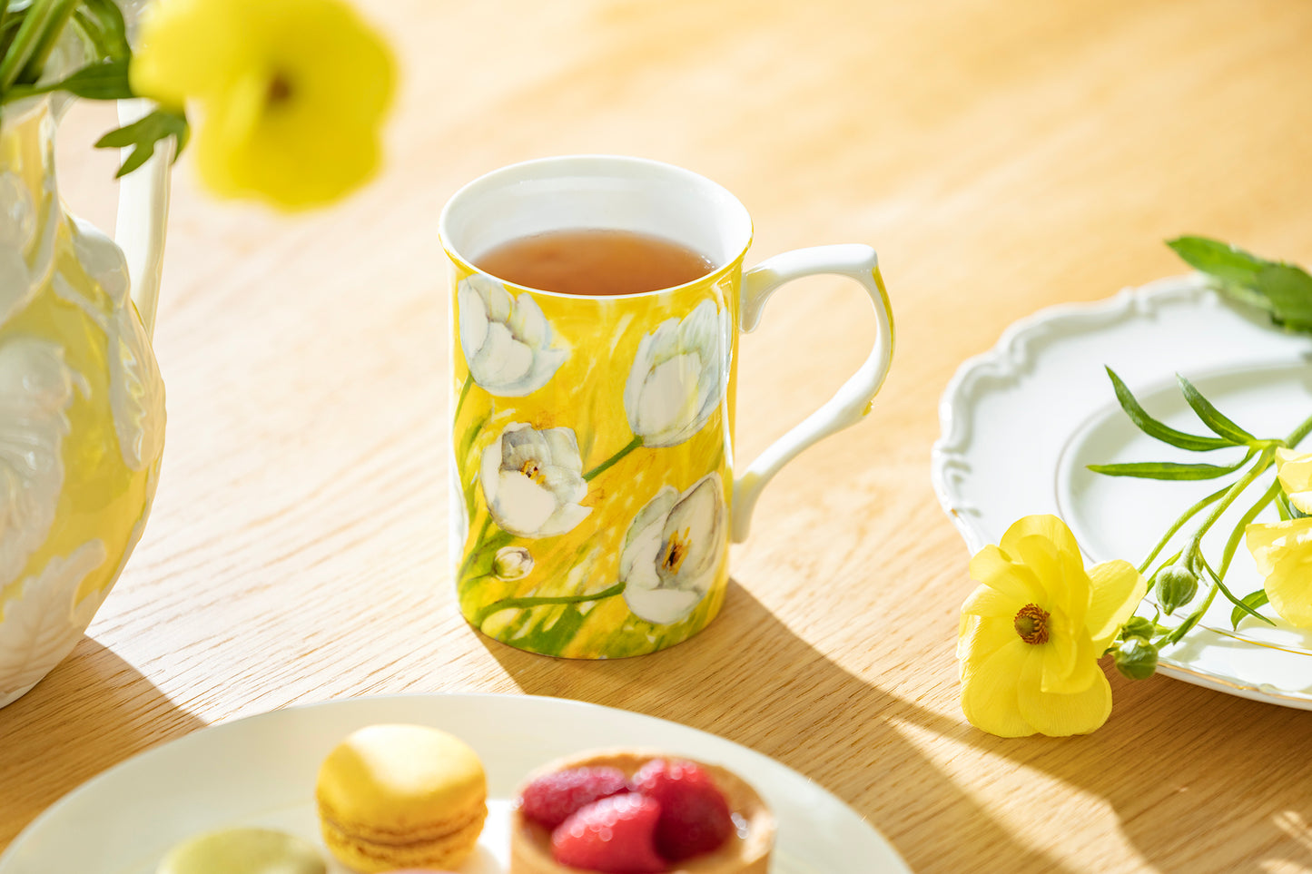 Tulip Yellow Bone China Mug