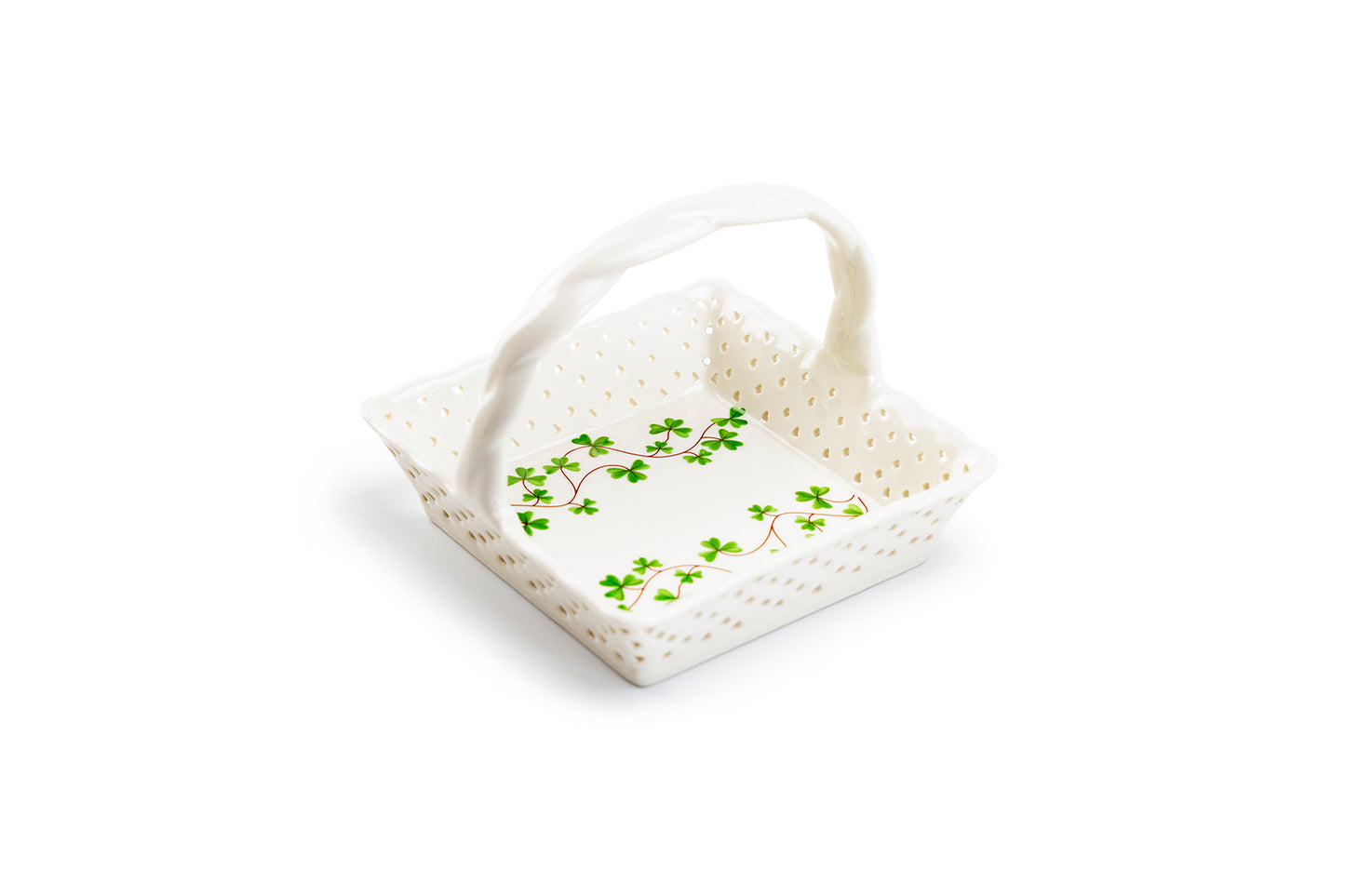 Shamrock Fine Porcelain Tea Bag Basket