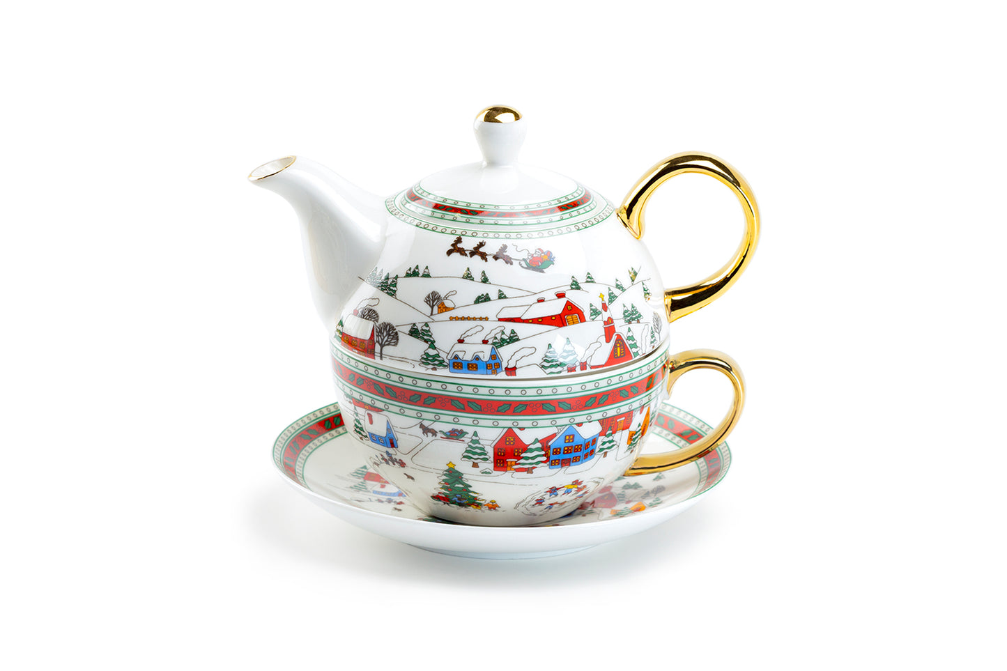 Holiday Winter Wonderland Tea For One Set