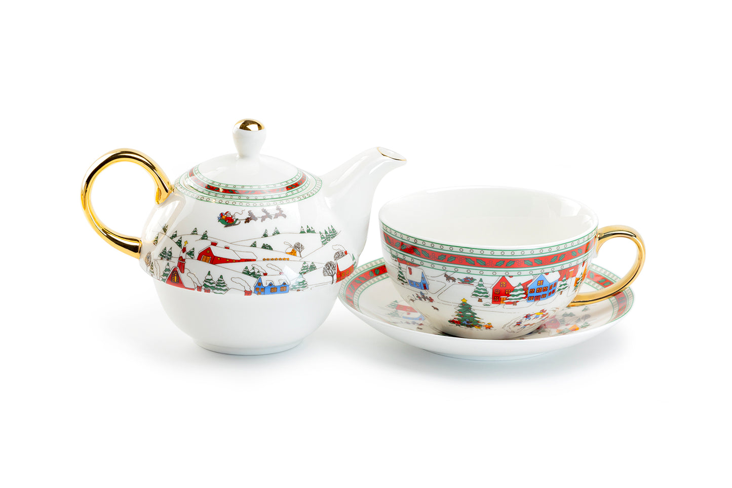 Holiday Winter Wonderland Tea For One Set