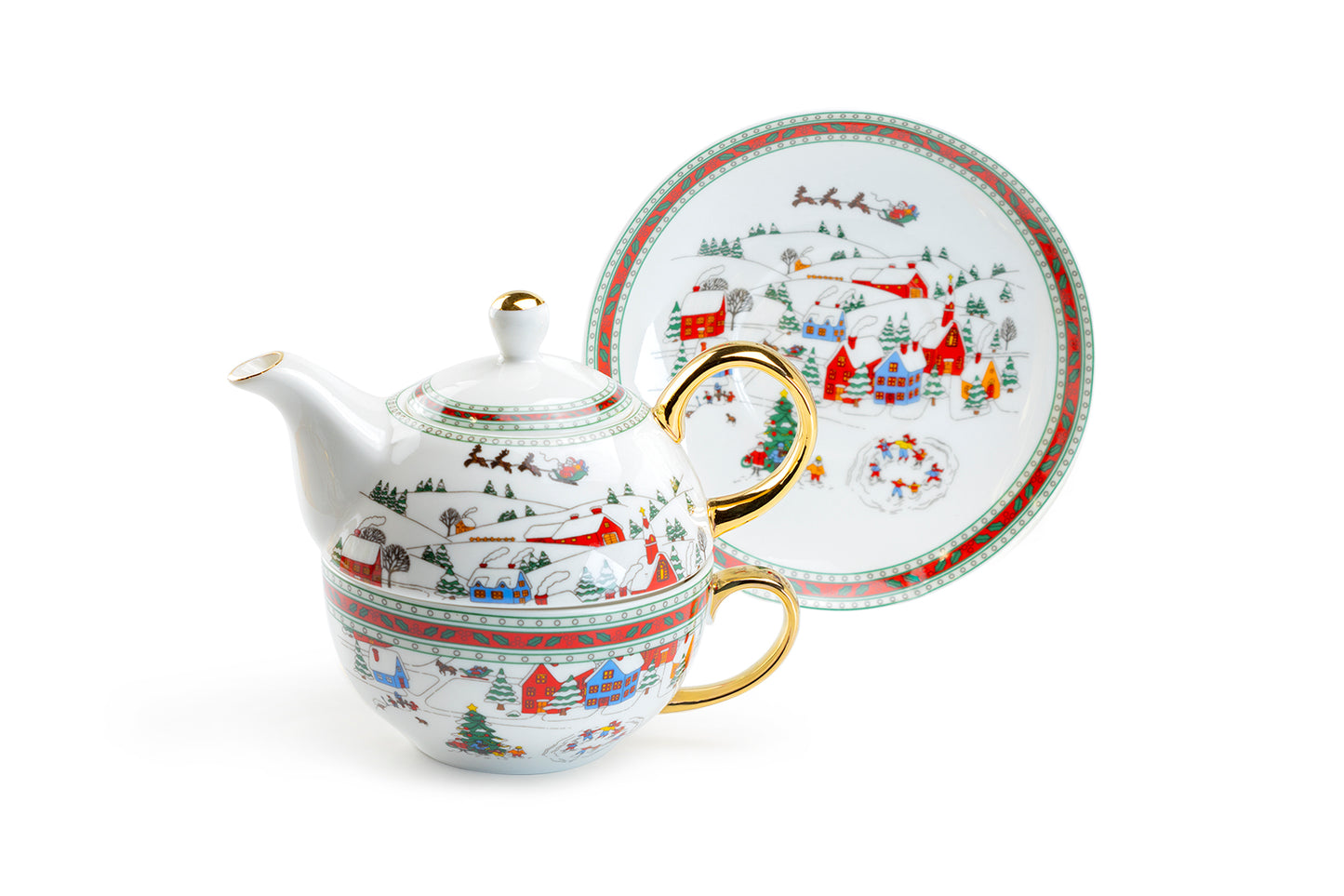 Holiday Winter Wonderland Tea For One Set