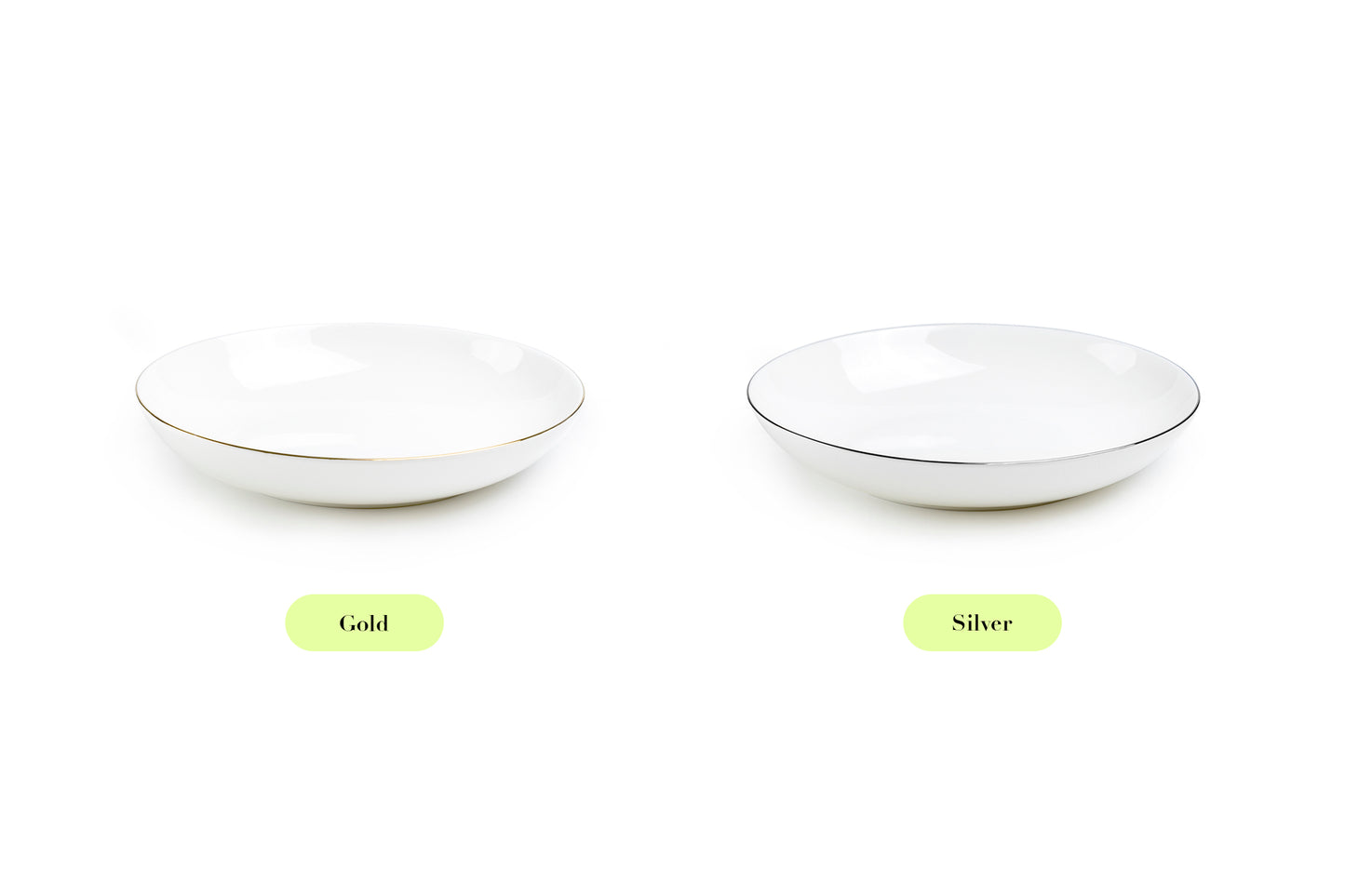 Gold Rim Blanc Bone China Dinner Bowl