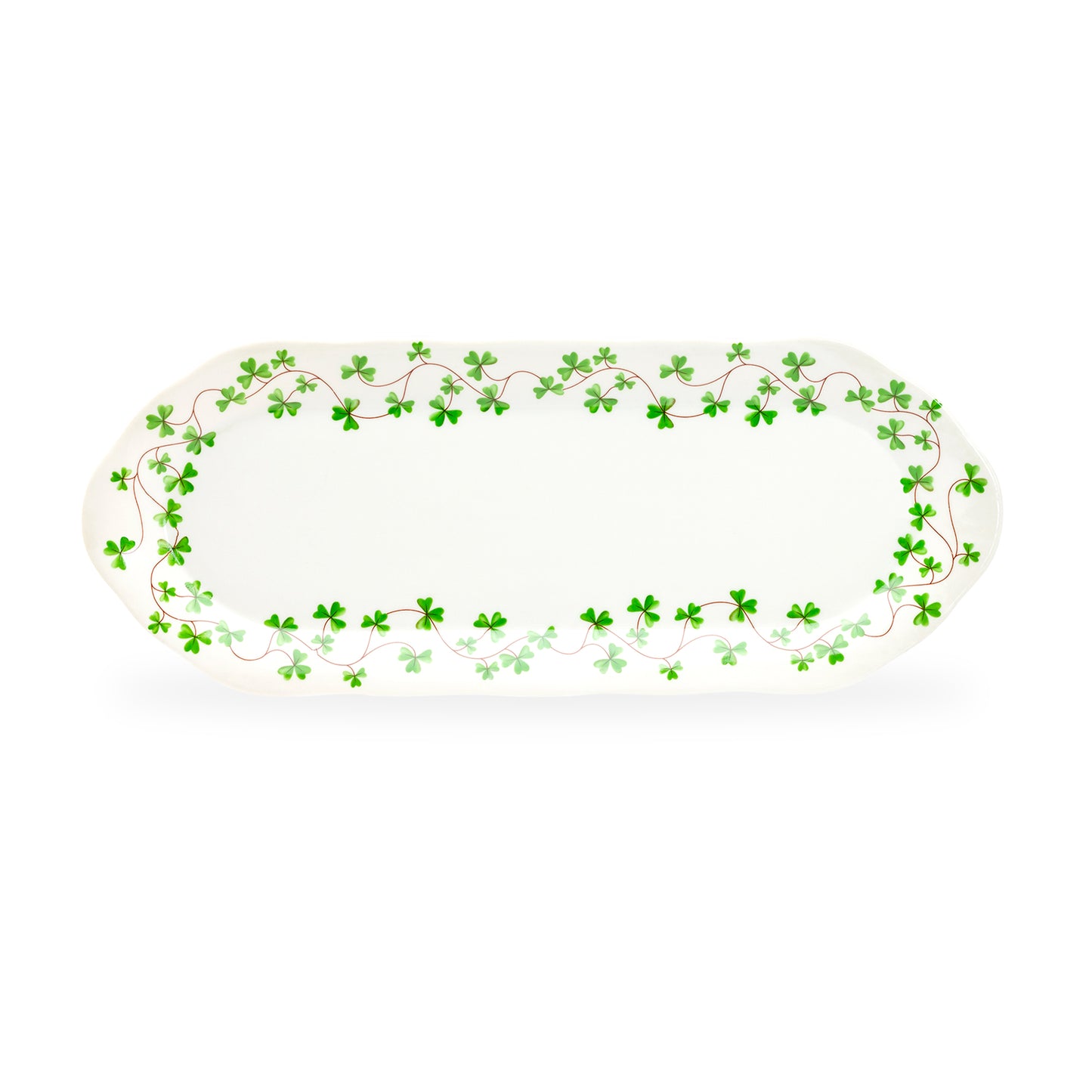 Shamrock Fine Porcelain Oval Serving Tray