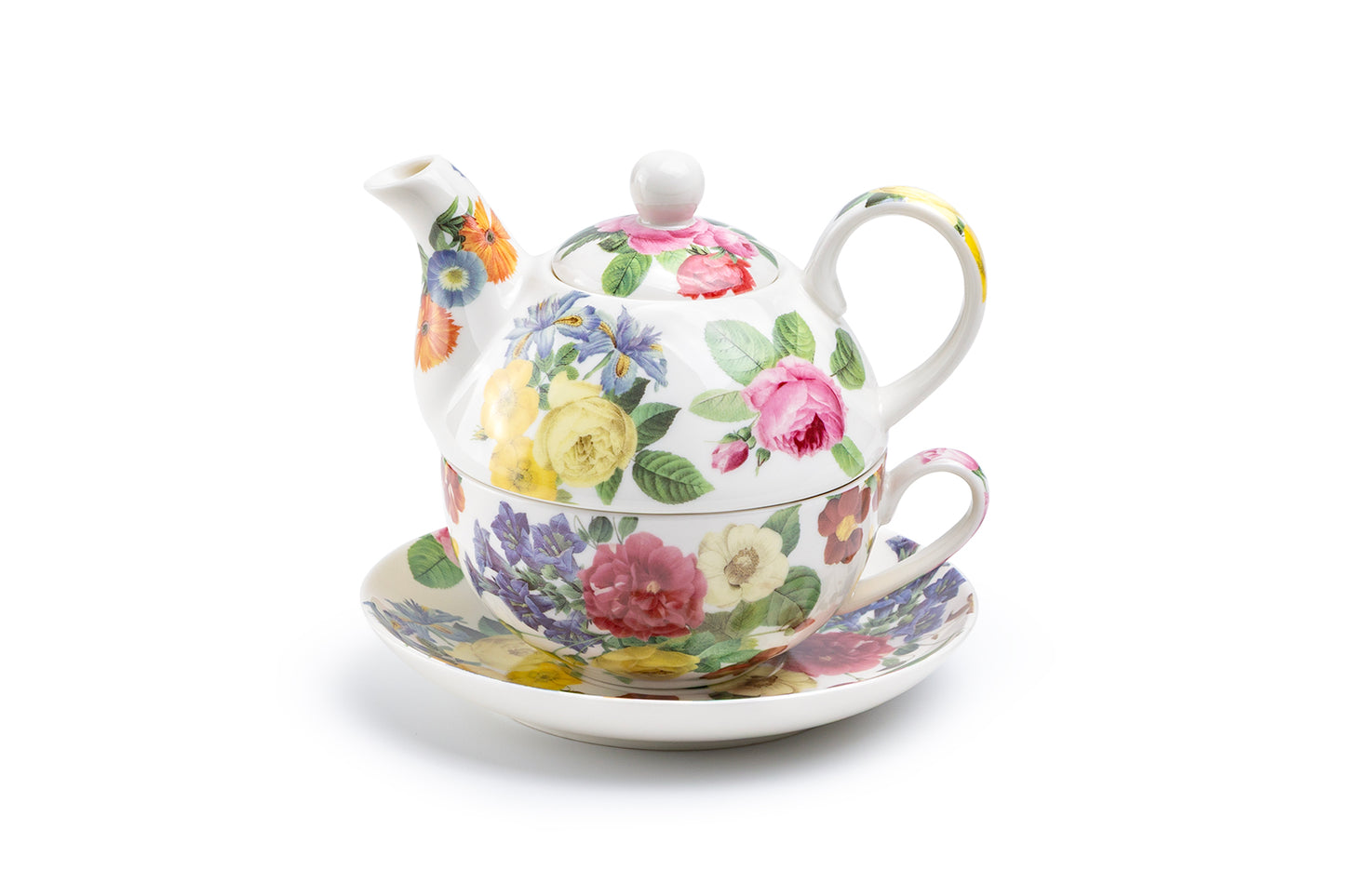 Flower Symphony Fine Porcelain Tea For One Set