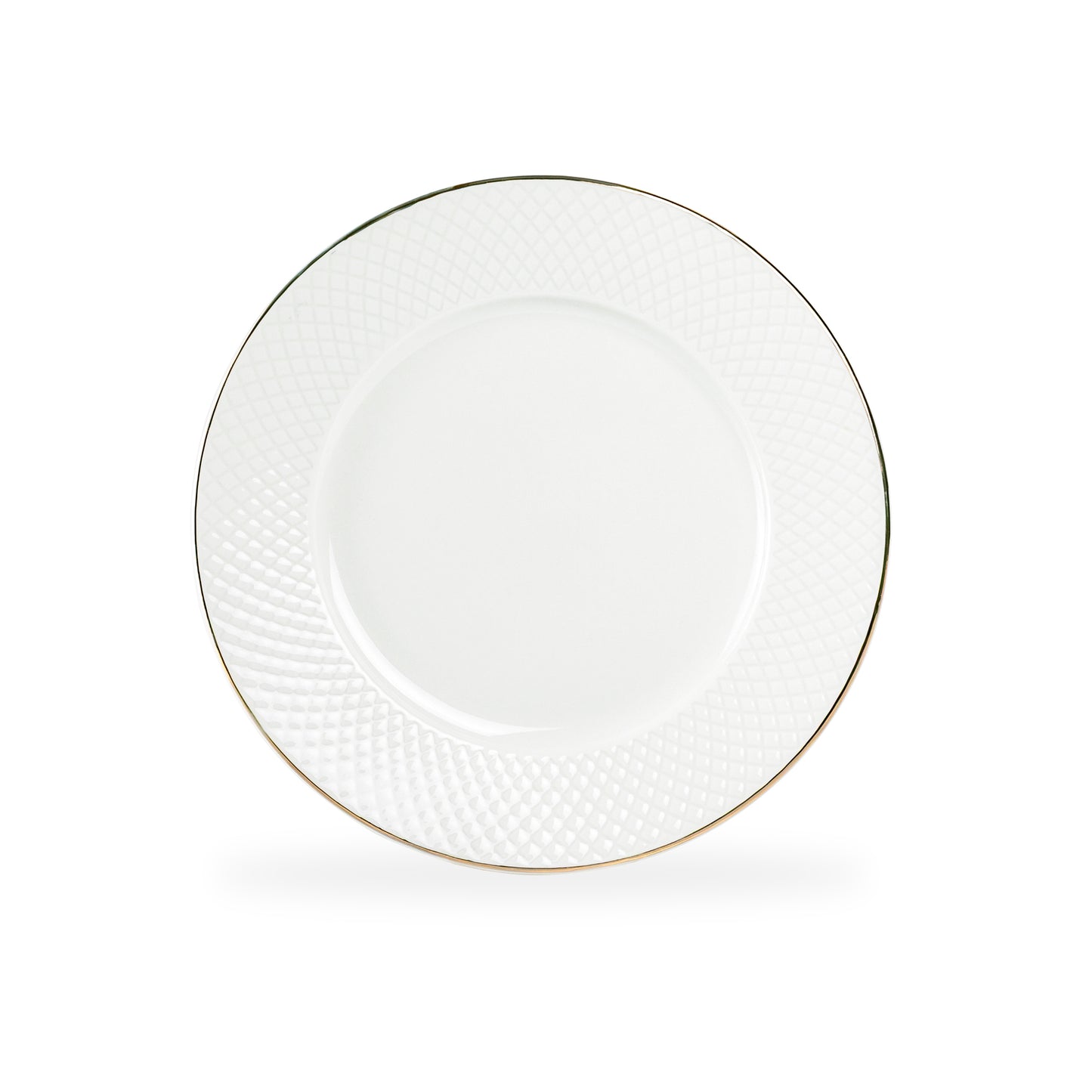 White Gold Sia Fine Porcelain Dessert Plate