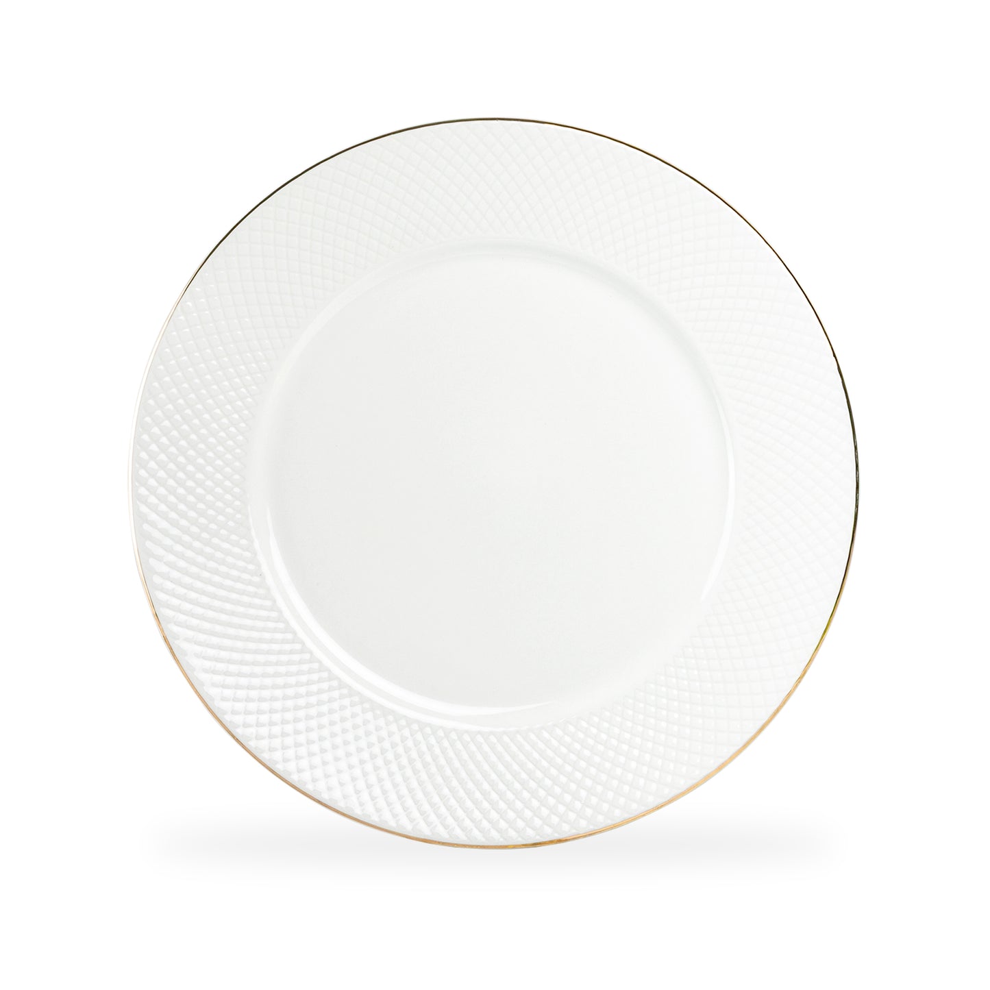 White Gold Sia Fine Porcelain Dinner Plate
