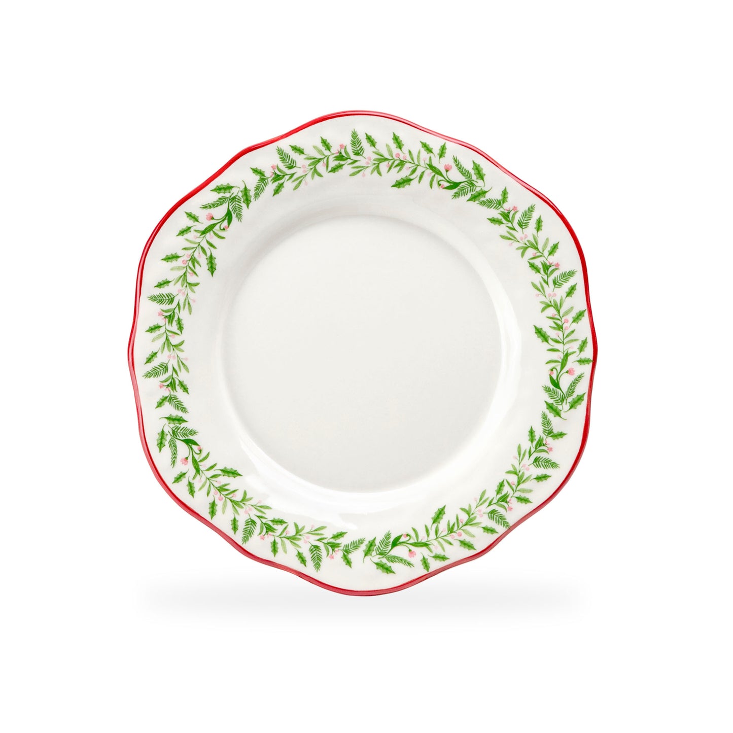 Holly Garland Dessert/Salad Plate