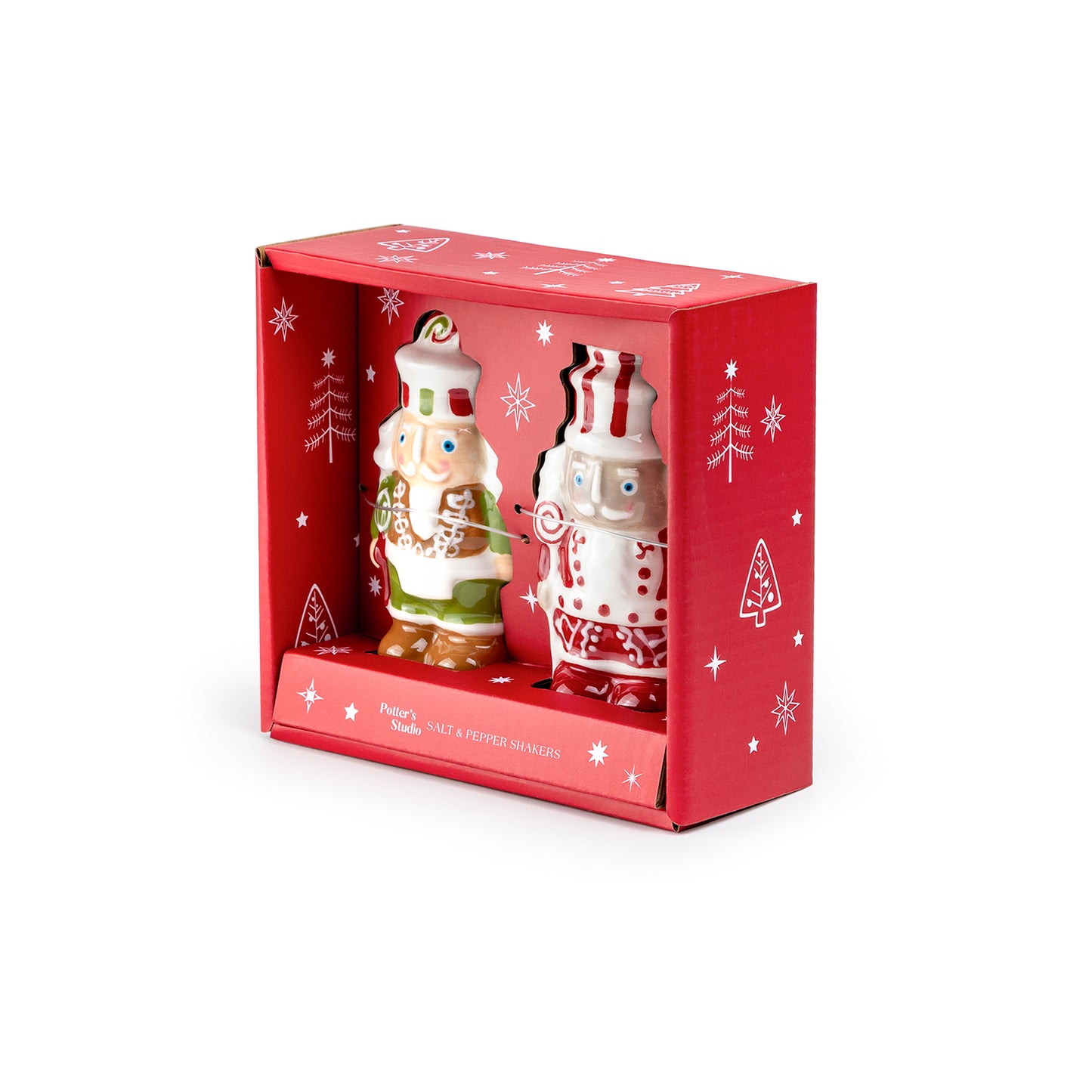 Gift Boxed Holiday Royal Nutcrackers Figurine Salt and Pepper Shaker Set
