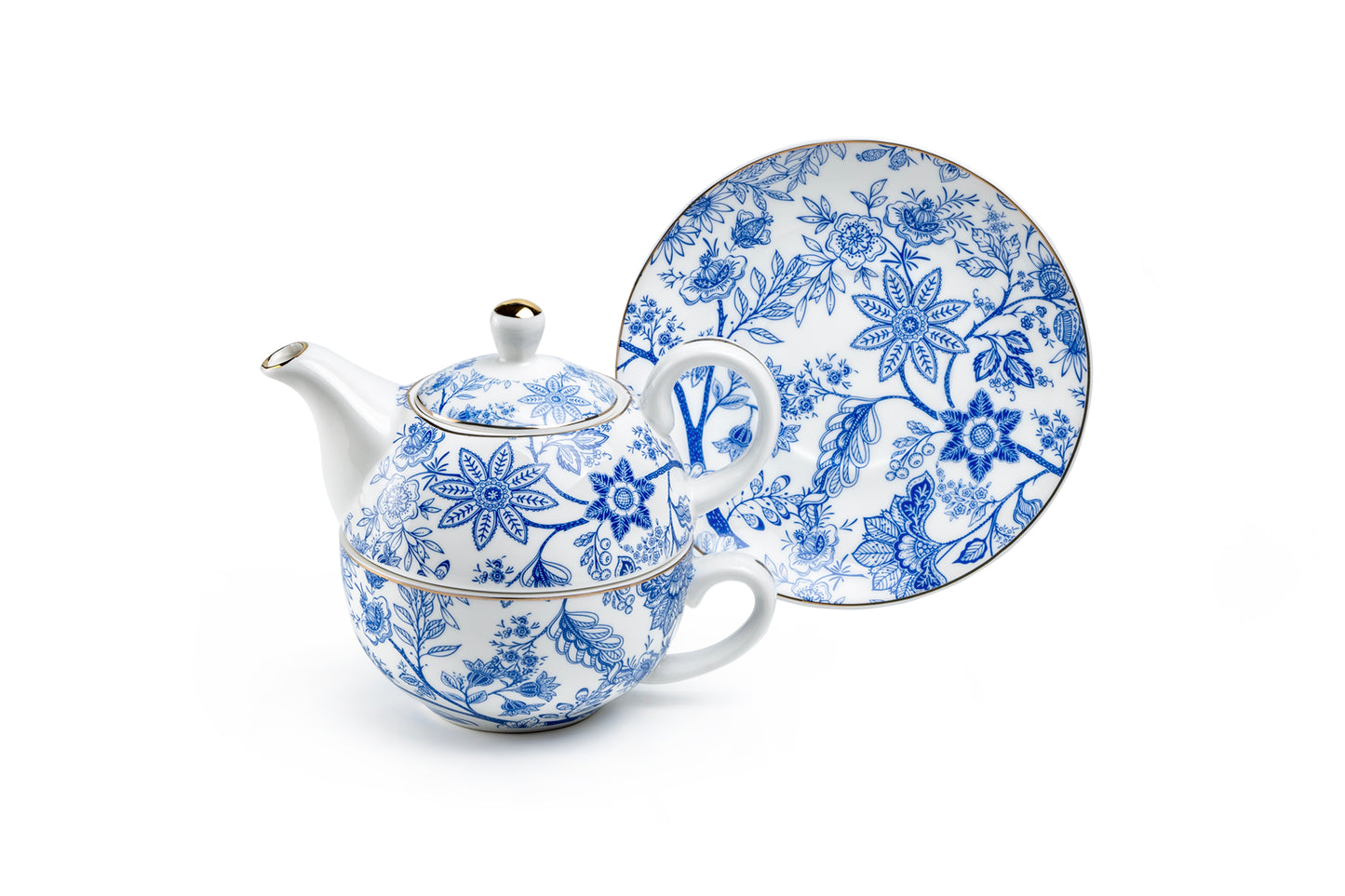 Blue Blossom Fine Porcelain Tea For One Set