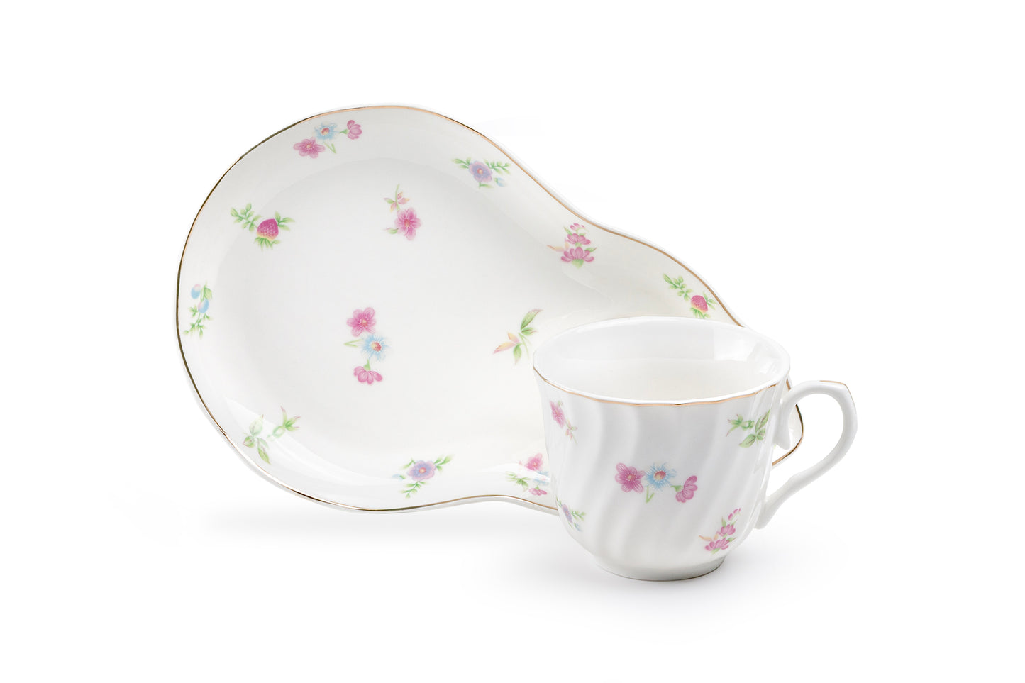 Petite Wildflowers Fine Porcelain Tea Snack Set