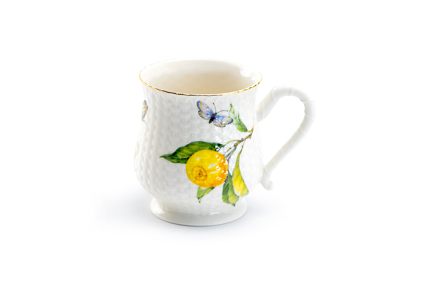Lemon Butterfly Fine Porcelain Mug