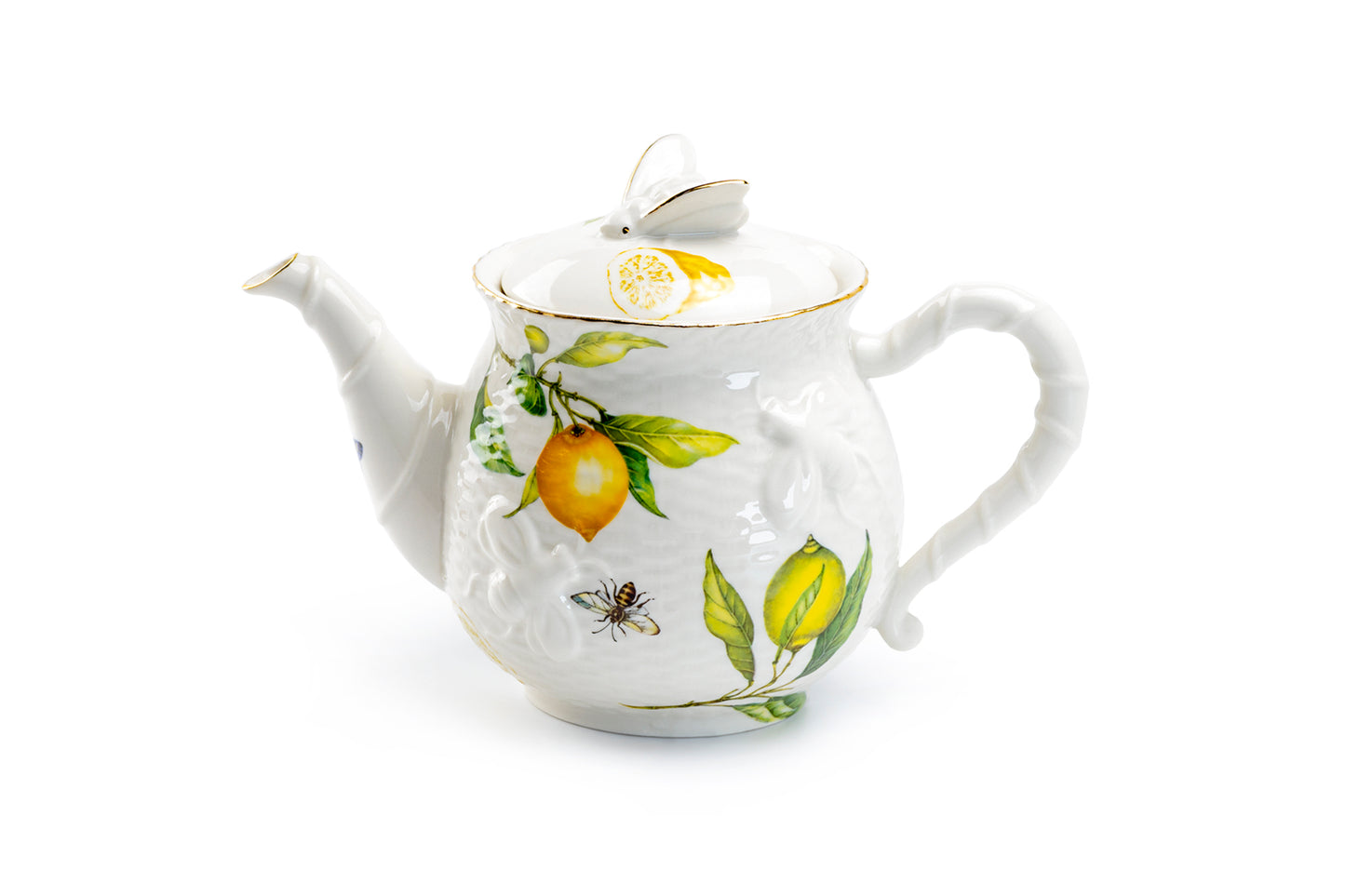 Lemon Bee Fine Porcelain Teapot