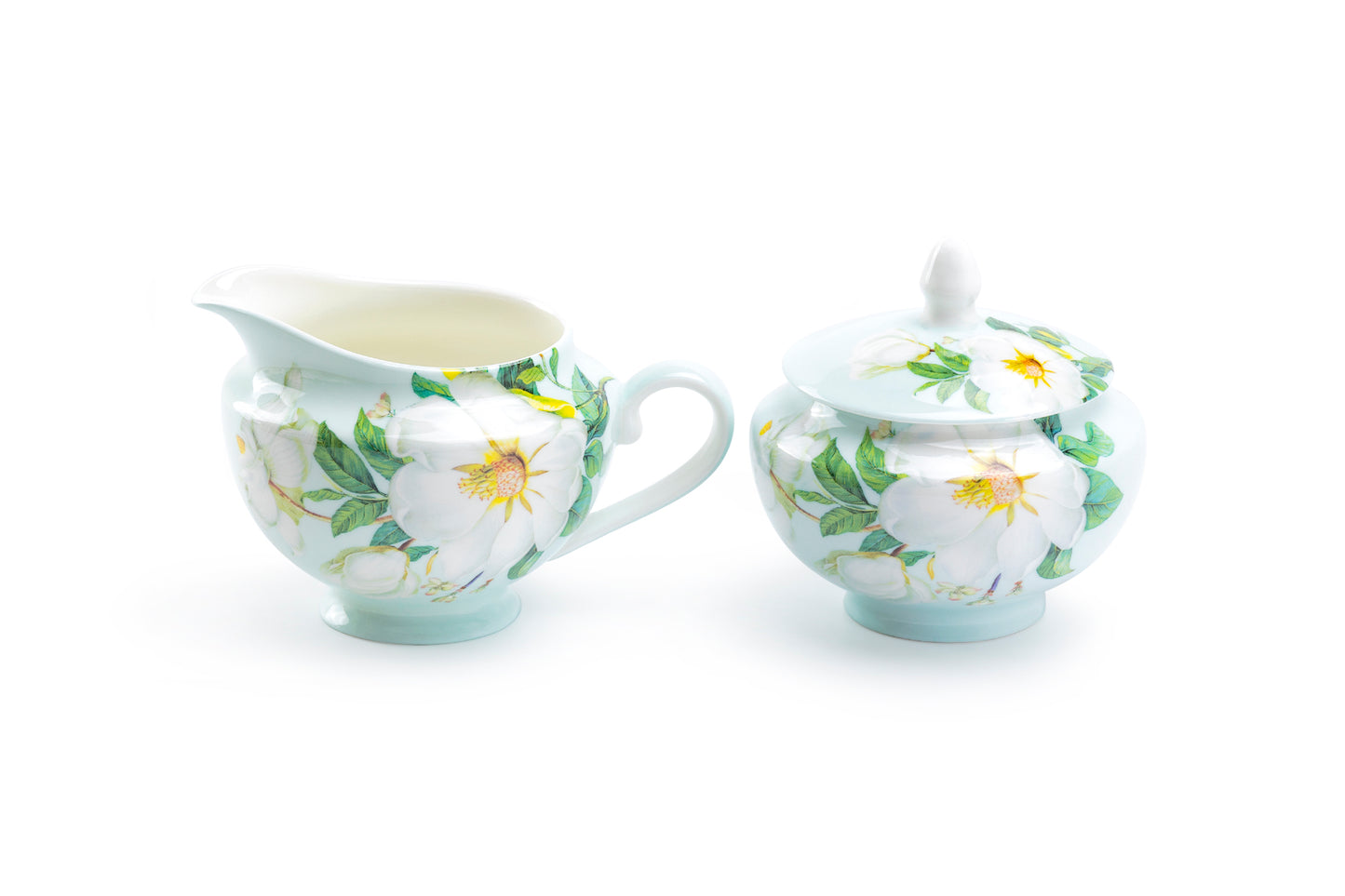 Magnolia Bone China Sugar & Creamer Set
