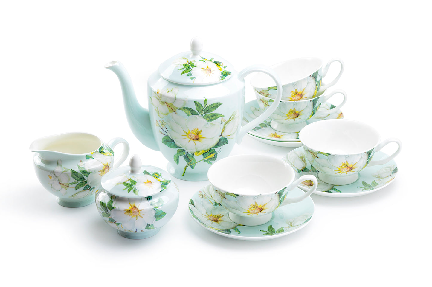Magnolia Bone China Tea Set