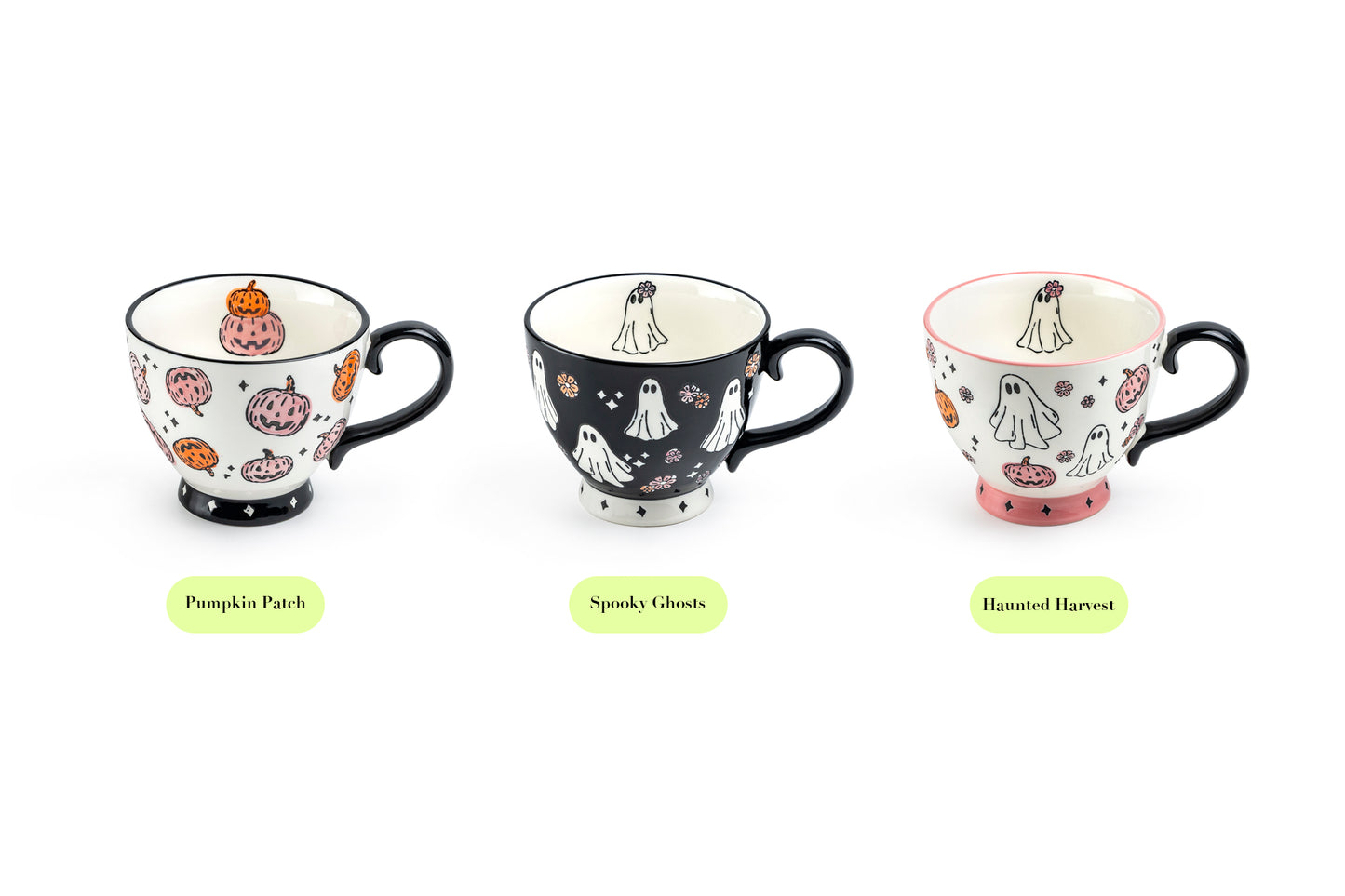 Haunted Harvest Pink Latte Mug