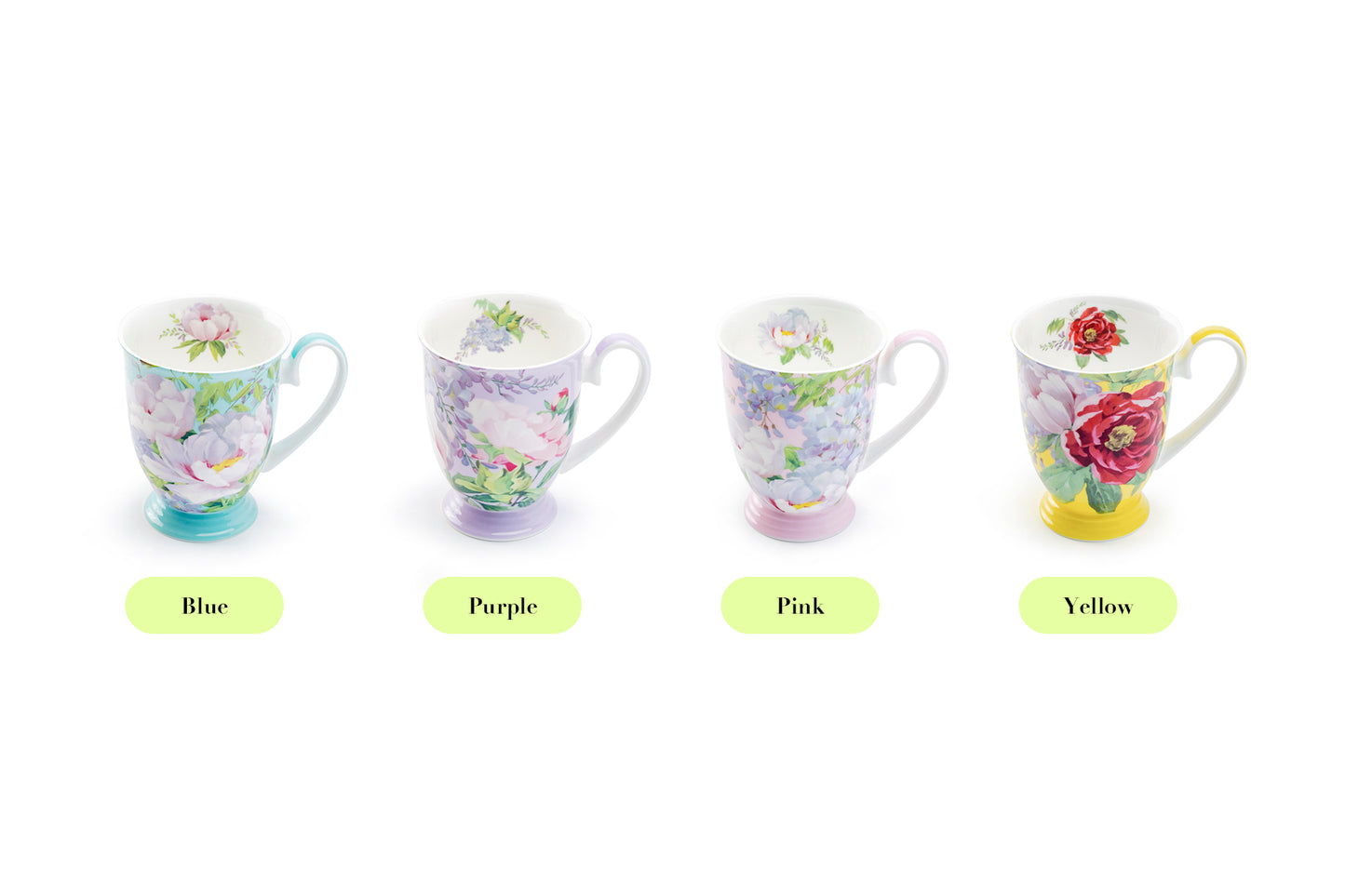 Peony Bloom Pink Bone China Mug
