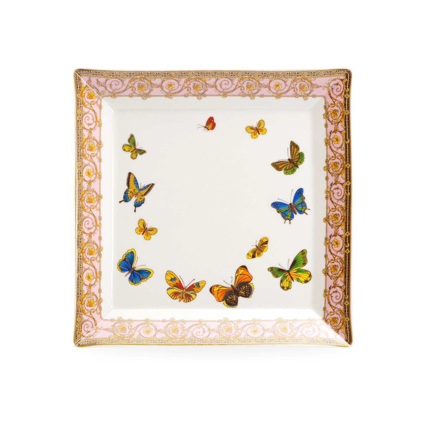 Butterflies with Pink Ornament Fine Porcelain Cup and Saucer