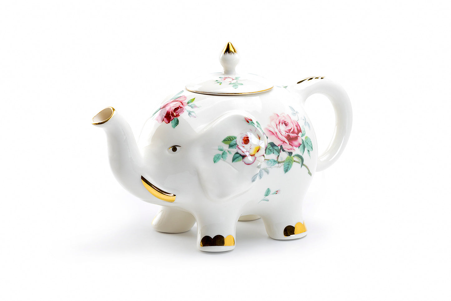 Rose Elephant Fine Porcelain Teapot