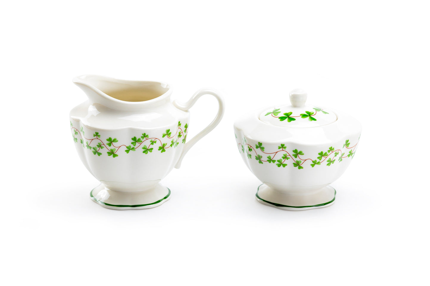 Shamrock Fine Porcelain Sugar & Creamer Set