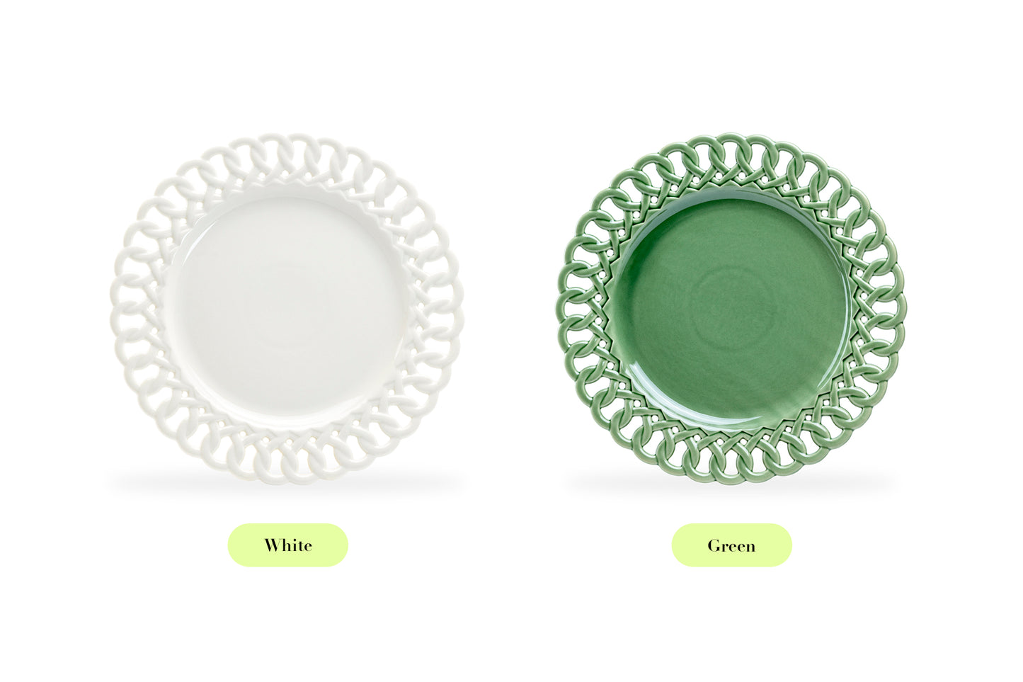 Green Heirloom Fine Porcelain Dinner Plate
