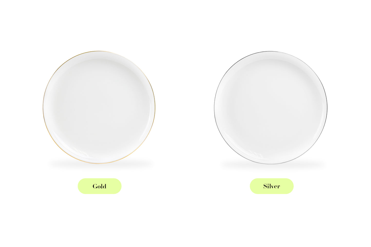 Gold Rim Blanc Bone China Dessert Plate
