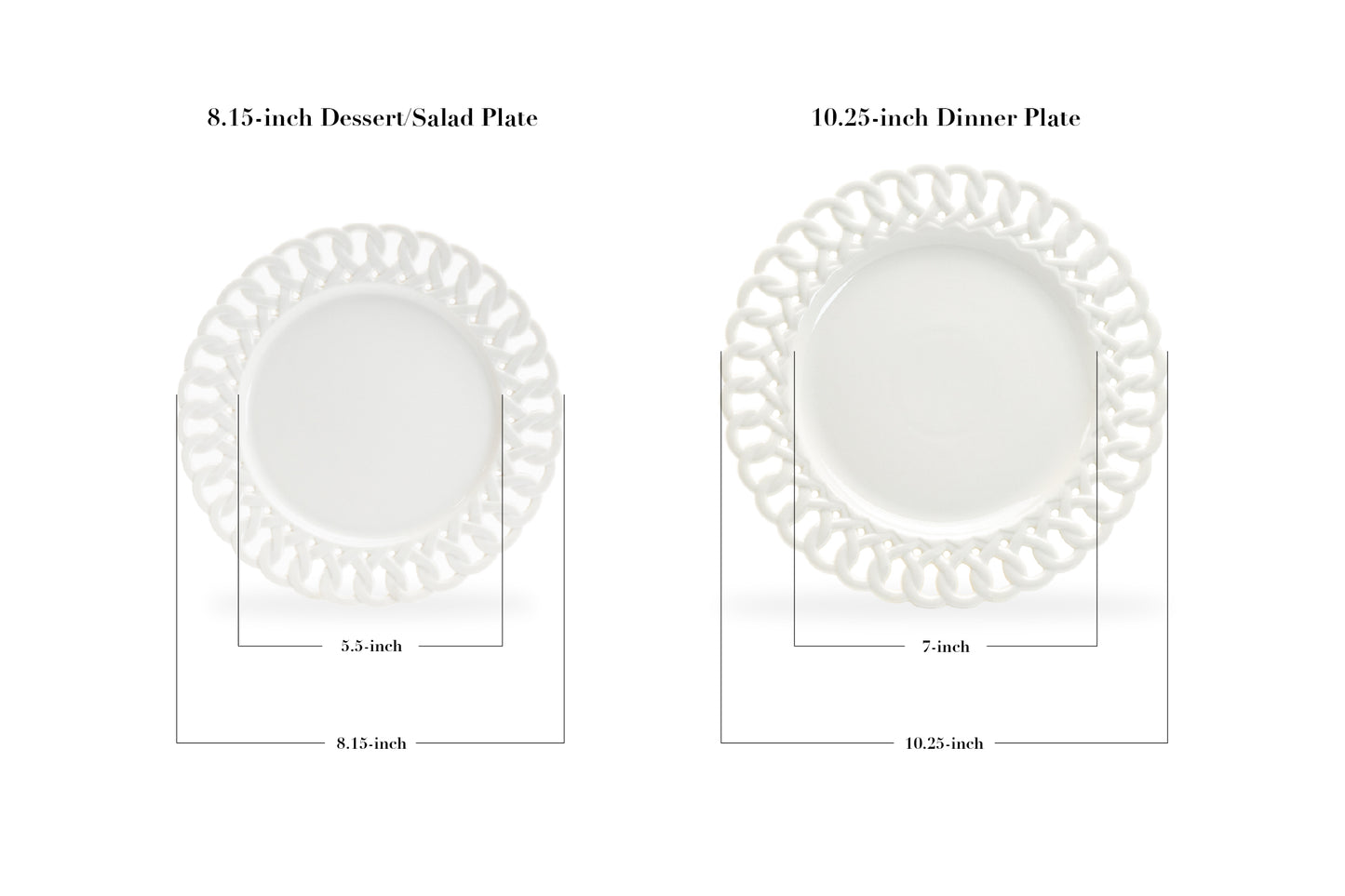 White Heirloom Fine Porcelain Dinner Plate - 10.25"