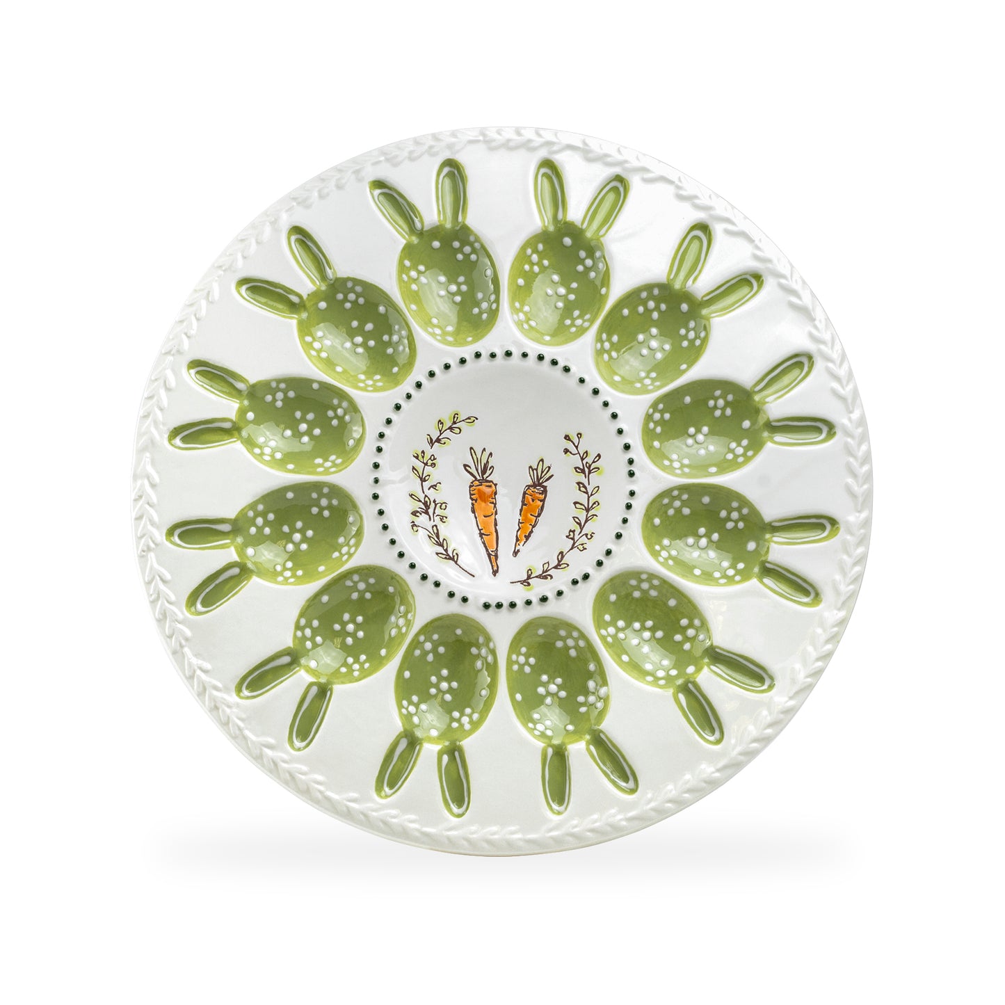 Carrot Bunny Garden 12 Count Egg Platter