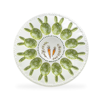 Carrot Bunny Garden 12 Count Egg Platter