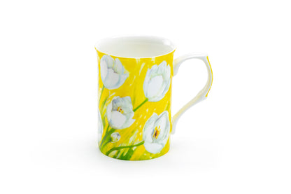Tulip Yellow Bone China Mug