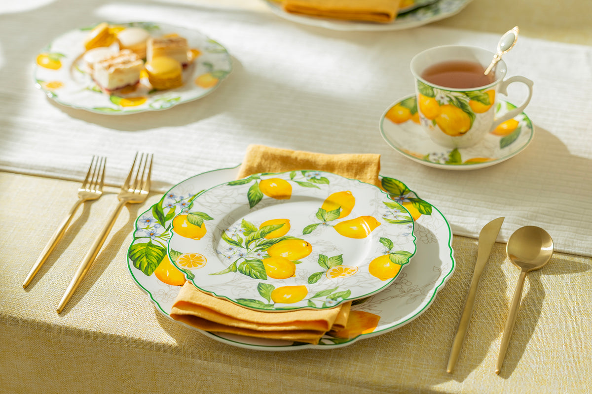 Lemon Garden Fine Porcelain Dinner Plate