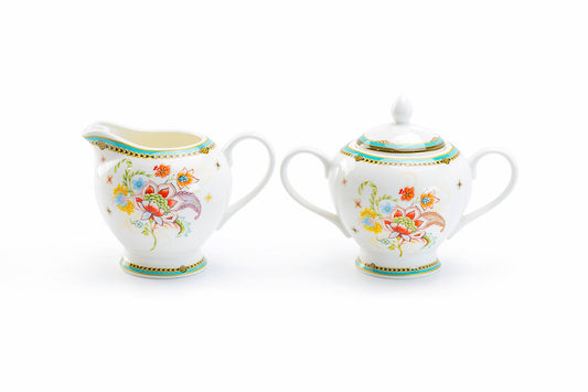 Emperor's Garden Fine Porcelain Sugar & Creamer Set