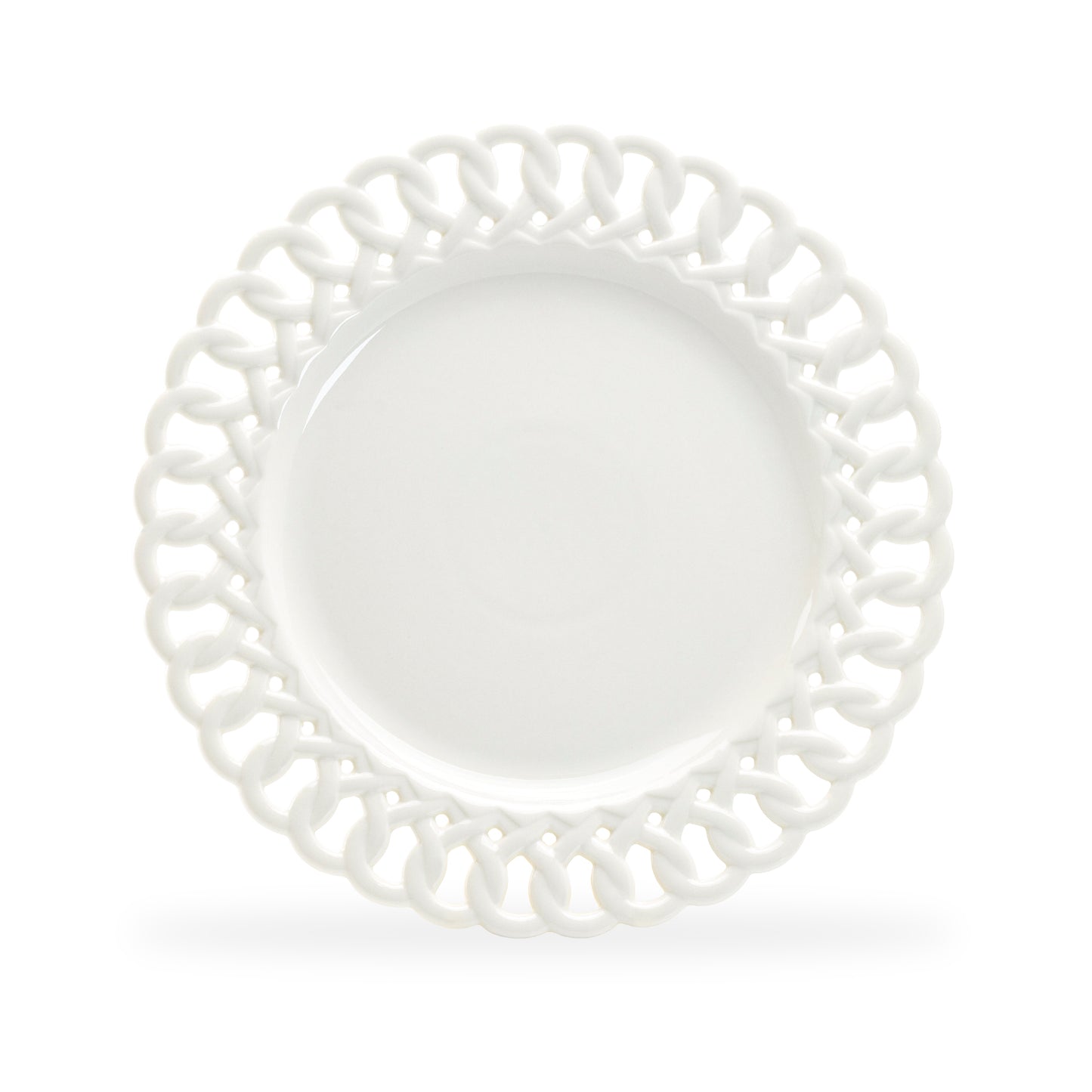 White Heirloom Fine Porcelain Dinner Plate