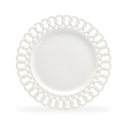White Heirloom Fine Porcelain Dinner Plate