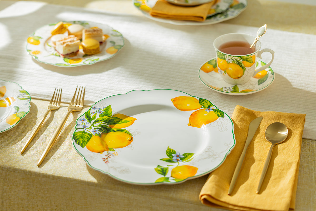 Lemon Garden Fine Porcelain Dinner Plate