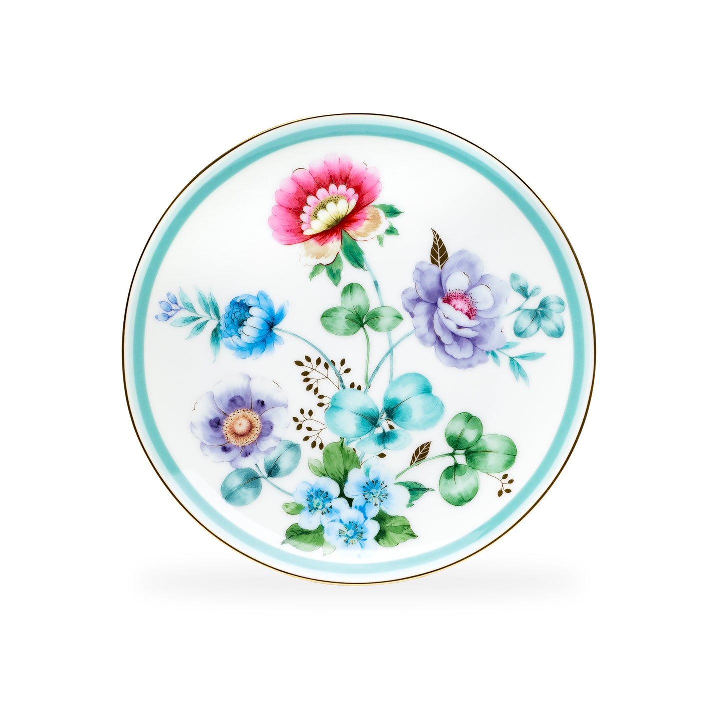Mint Flower Garden Fine Porcelain Dessert Plate