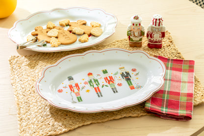 Holiday Royal Nutcrackers Fine Porcelain Oval Serving Platter