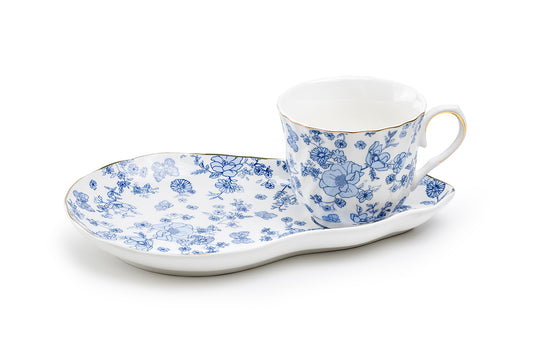 Blue Katie Rose Fine Porcelain Tea Snack Set