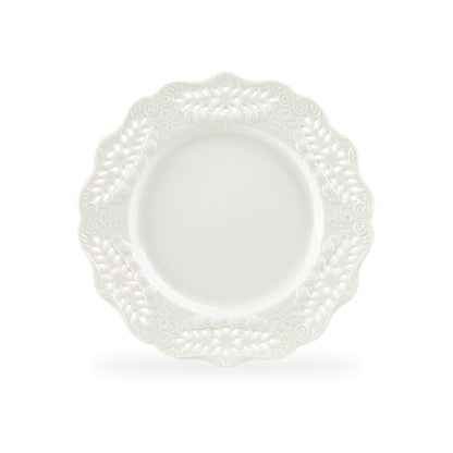 White Victorian Fine Porcelain Dessert Plate