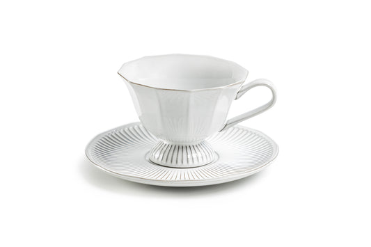 Ivory Grace Fine Porcelain Cup and Saucer