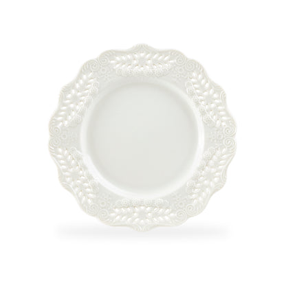 White Victorian Fine Porcelain Dessert Plate