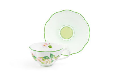 Apple Blossom Bone China Tea Cup and Saucer with Gift Box