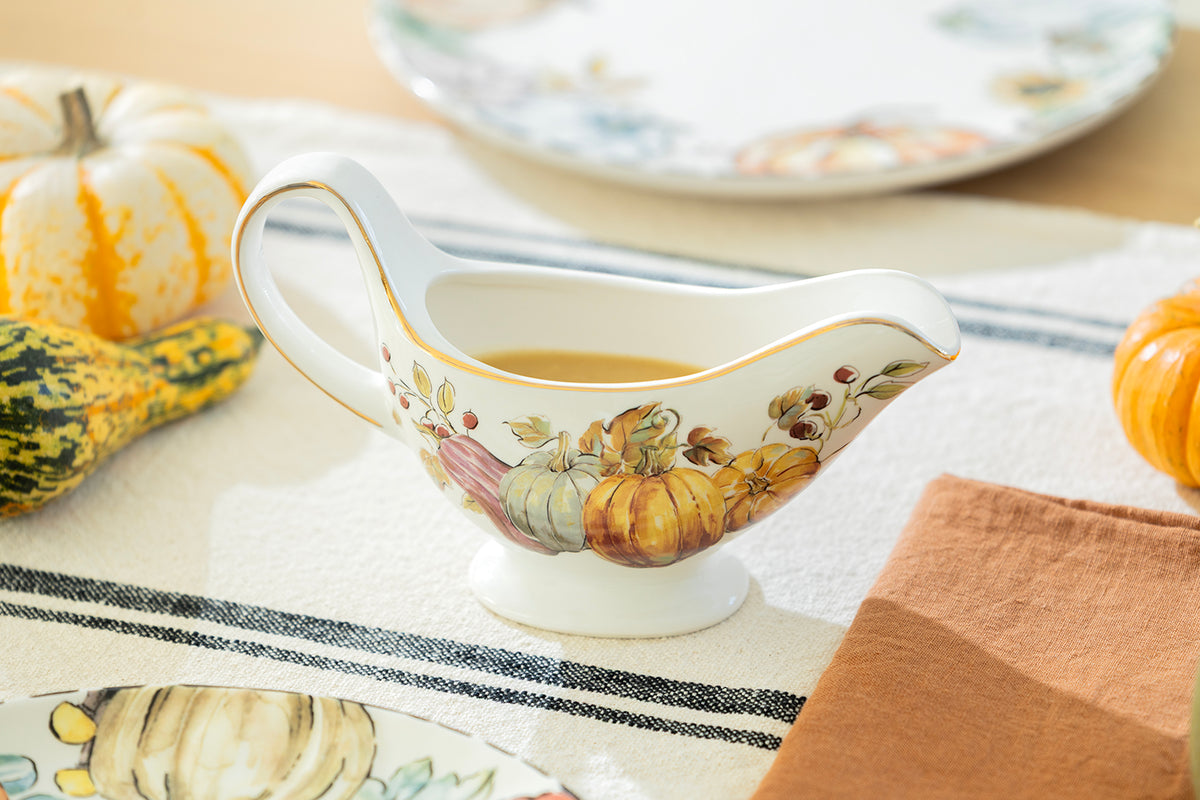 Autumn Harvest Pumpkin Gravy Boat