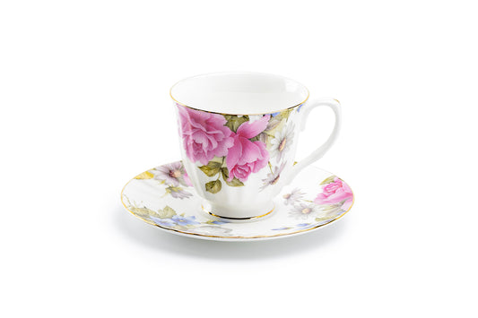 Grace's Rose Bone China Tea Cup and Saucer