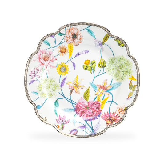 Spring Flowers Fine Porcelain Dessert Plate