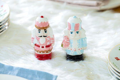 Gift Boxed Pastel Royal Nutcrackers Figurine Salt and Pepper Shaker Set