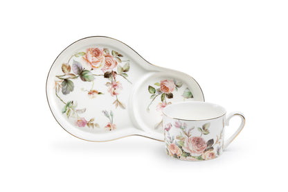 Magnolia Garden Fine Porcelain Tea Snack Set
